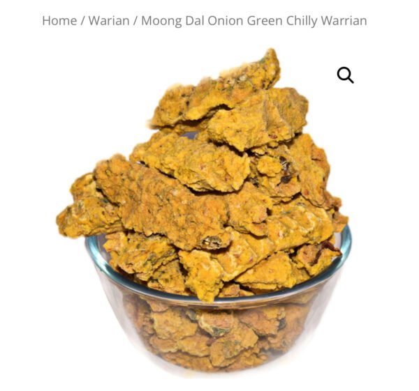Moong Dal Onion Green Chilly Warrian