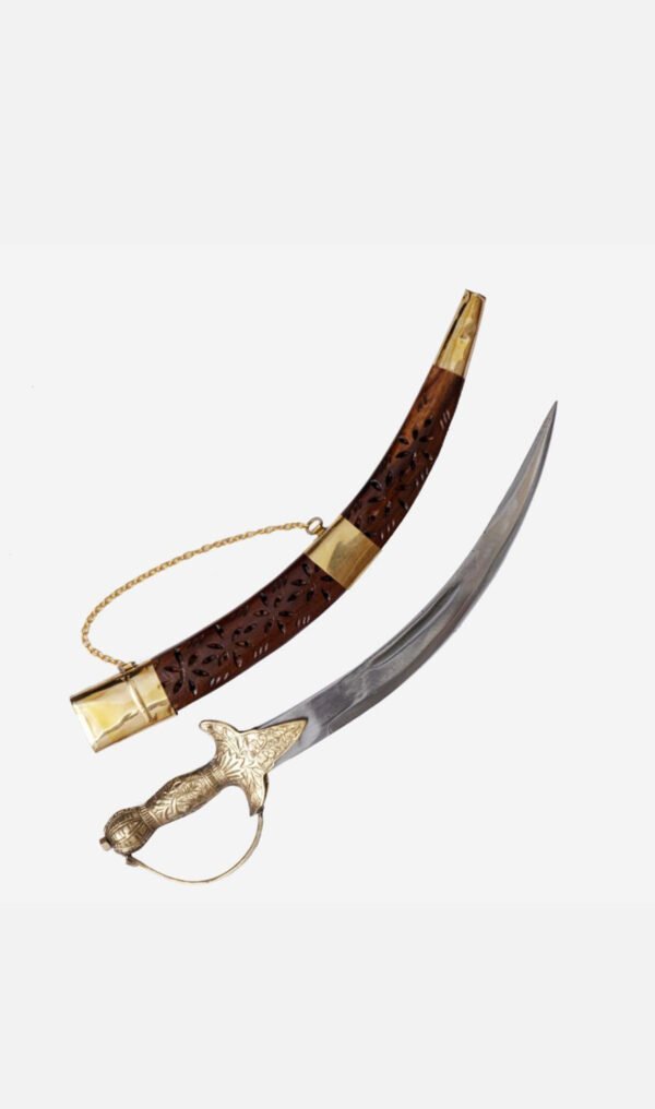 Wodden Brass Kirpan 26 inch - Image 2