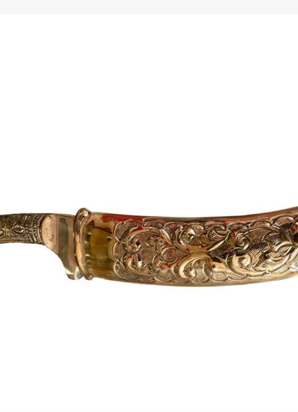 Fully Brass designed kirpan 12 inches - Image 2